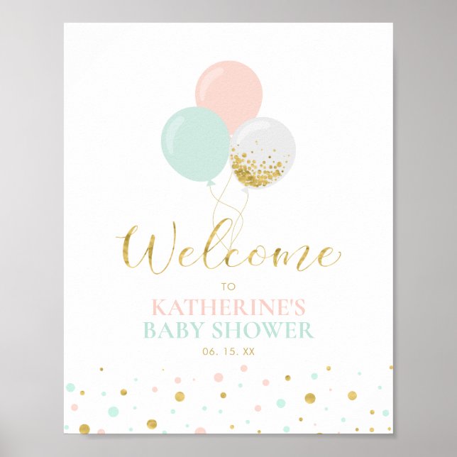 Póster Bienvenida Baby Shower Neutral para la Casa de la  (Frente)