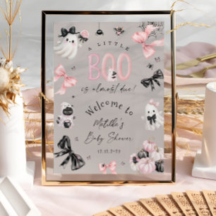 Póster Bienvenida Baby Shower para Chica de Halloween