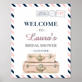 Póster Bienvenida boda aérea de la aerolínea naval