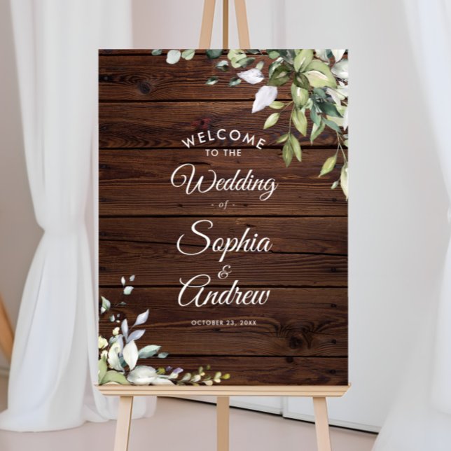 Póster Bienvenida Boda de la Madera Rústica de la Verdemi (Subido por el creador)