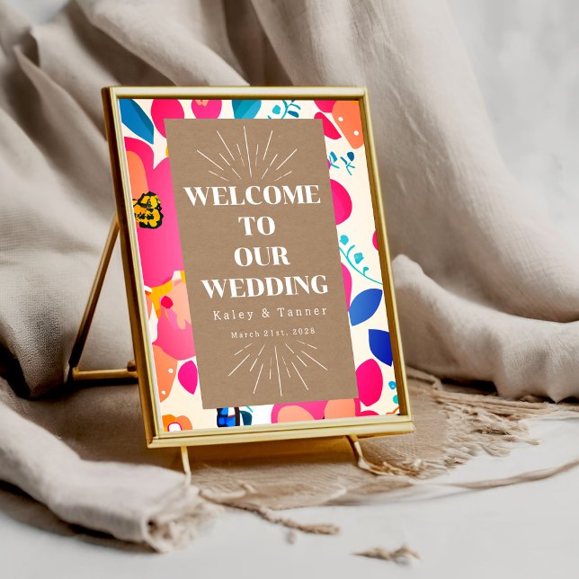 Póster Bienvenida Boda de los recortes luminosos (Subido por el creador)