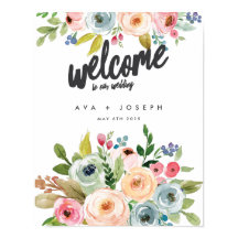 BIENVENIDA BOTÁNICA BRILLANTE A NUESTRO BODA-GRAY