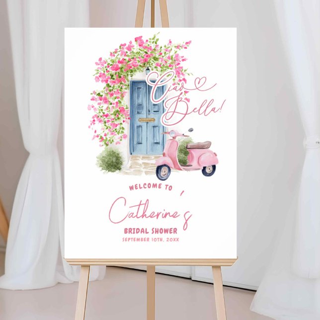 Póster Bienvenida caprichosa Ciao Bella para la ducha de  (Subido por el creador)