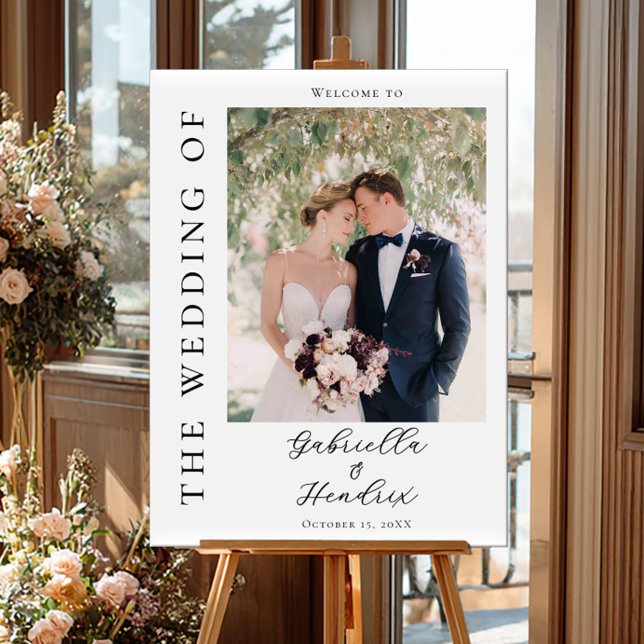 Póster Bienvenida con fotos modernas y bodas (Subido por el creador)