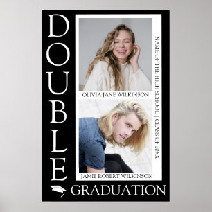 Póster Bienvenida conjunta de graduación en tira de fotos
