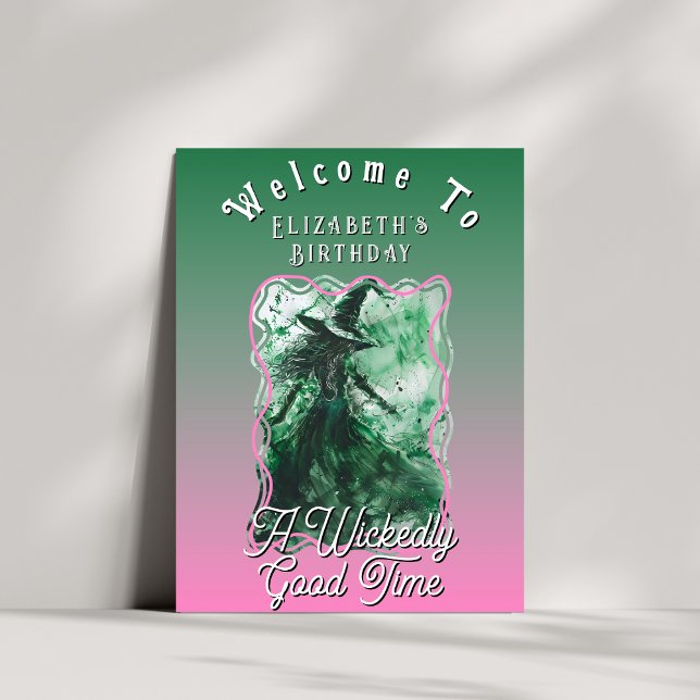 Póster Bienvenida Cumpleaños Bruja Verde con un Tiempo Di (Subido por el creador)