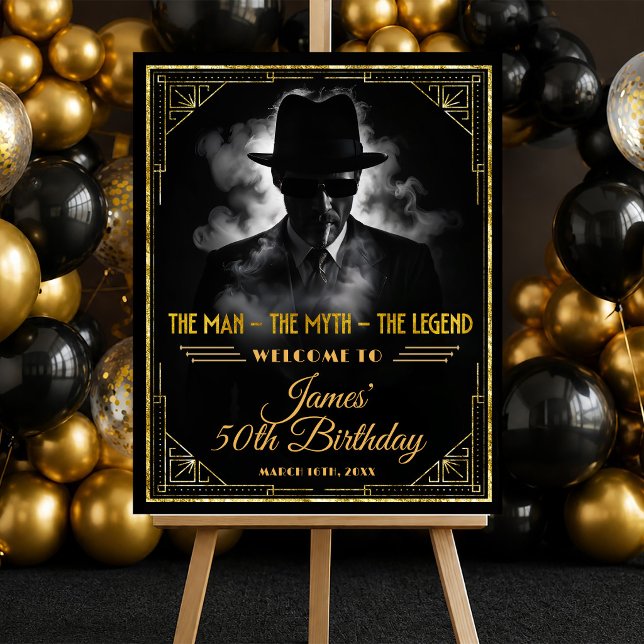 Póster Bienvenida Cumpleaños El Hombre Mito Leyenda Art D (Subido por el creador)