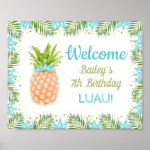 Bienvenida de Aloha Luau en la fiesta de cumpleaño
