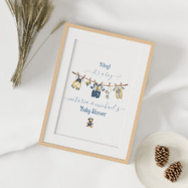 Póster Bienvenida de Baby Shower a Sailor Nautical Clothe
