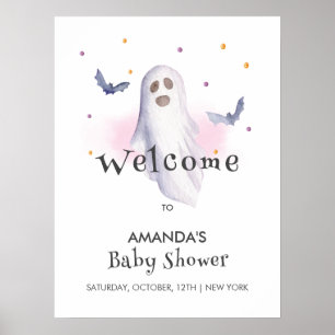 Póster Bienvenida de Baby Shower a un pequeño y caprichos