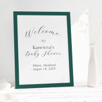 Bienvenida de Baby Shower con escritura Minimalist
