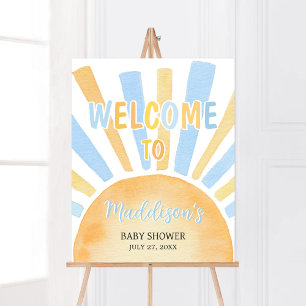 Póster Bienvenida de Baby Shower de Boy A Little Ray of S