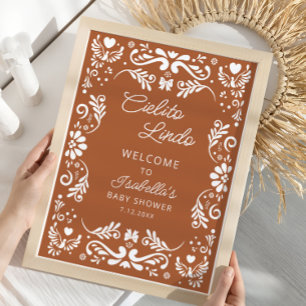 Póster Bienvenida de Baby Shower de Cielito Lindo Mexican