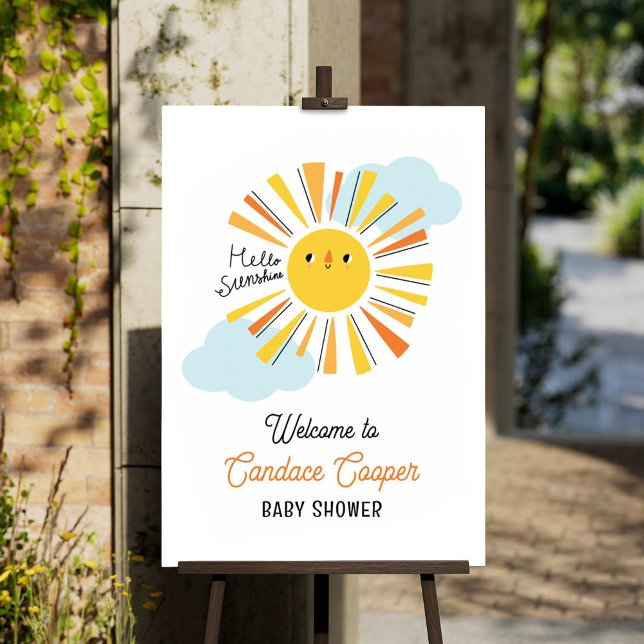 Póster Bienvenida de Baby Shower de Hello Sunshine (Subido por el creador)