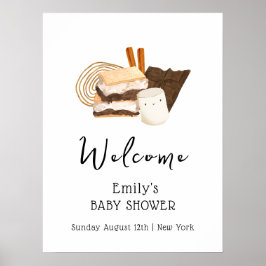 Póster Bienvenida De Baby Shower De Kawaii'S Fun