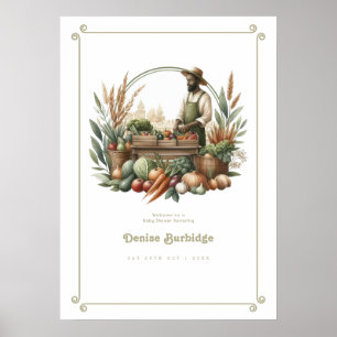 Póster Bienvenida de Baby Shower para agricultores person