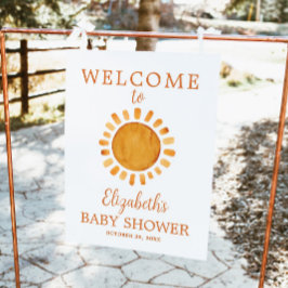Póster Bienvenida de Baby Shower Sunshine