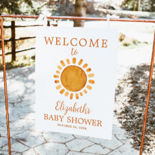 Póster Bienvenida de Baby Shower Sunshine