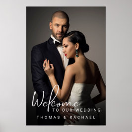 Póster Bienvenida de boda con foto personalizada