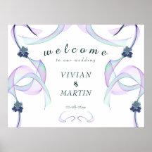 Bienvenida de boda floral mini Purple Faith
