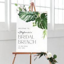 Bienvenida de Brunch Nocturno Tropical de Monstera