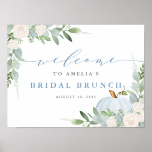 Póster Bienvenida de Brunéi Bridal Bridal de Calabaza Azu