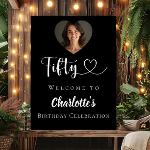 Póster Bienvenida de corazón de la fiesta de cumpleaños 5