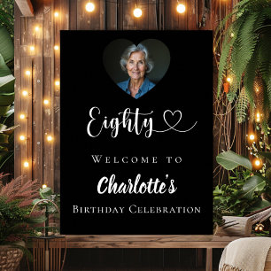 Póster Bienvenida de corazón de la fiesta de cumpleaños 8