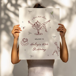 Póster Bienvenida de cumpleaños a Tini Bit Old Quirky Han