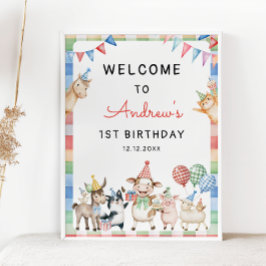 Póster Bienvenida de cumpleaños a todos los Fiestas