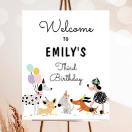 Póster Bienvenida de cumpleaños a un Chica moderno con un