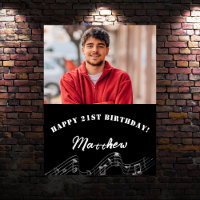 Bienvenida de cumpleaños de la música de fotos de