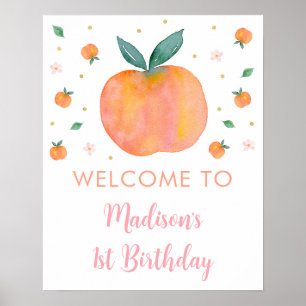Póster Bienvenida de cumpleaños de One Sweet Peach