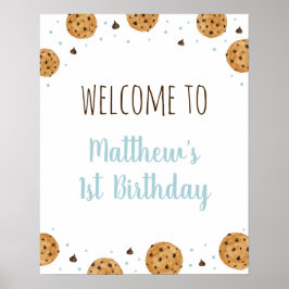 Póster Bienvenida de cumpleaños de una dulce cookie
