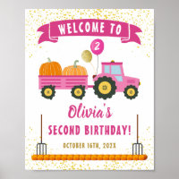 Bienvenida de cumpleaños del Chica del Tractor Ros