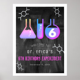 Póster Bienvenida de cumpleaños del Experimento Científic