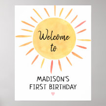 Bienvenida de cumpleaños del Little Sunshine Boho