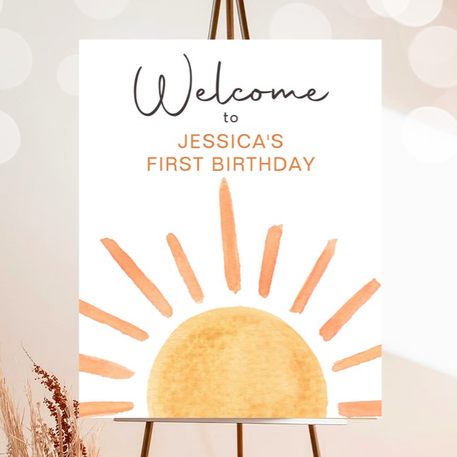 Póster Bienvenida de cumpleaños del pequeño Chica Sunshin (Subido por el creador)