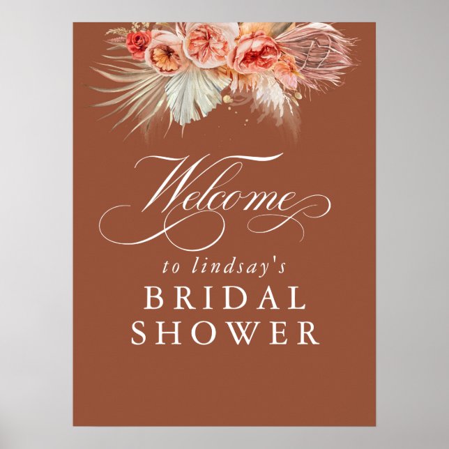 Póster Bienvenida de Despedida de Soltera de Hierba de Pa (Frente)