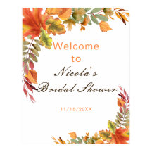 Bienvenida de Despedida de Soltera Otoño Hojas de