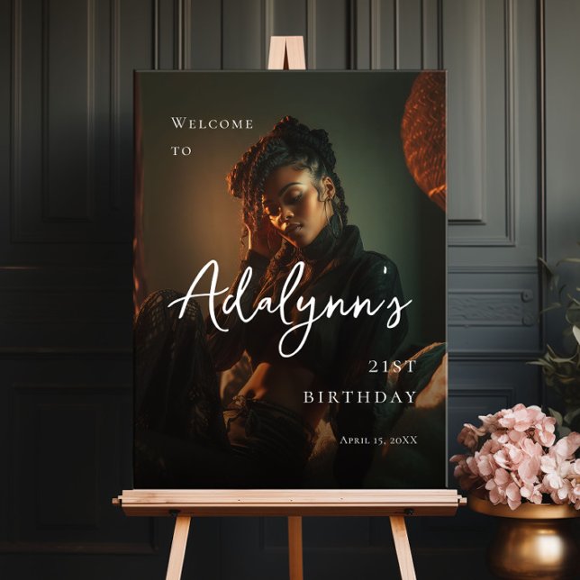 Póster Bienvenida de fotos modernas de cumpleaños (Subido por el creador)