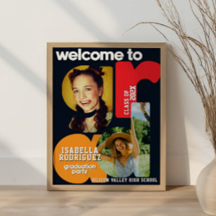 Póster Bienvenida de graduación de escuela secundaria mod