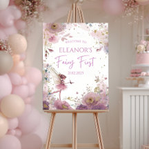 Bienvenida de Hada Floral para Primer Cumpleaños P