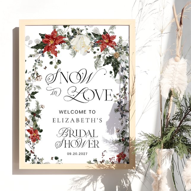 Póster Bienvenida De La Ducha Bridal De Invierno De Nieve (Subido por el creador)