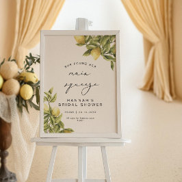 Póster Bienvenida de la ducha de la novia del limón amari