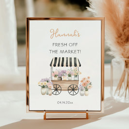 Póster Bienvenida De La Ducha De Novias Florales En El Me