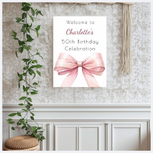 Póster Bienvenida de la fiesta de cumpleaños elegante del