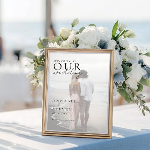 Póster BIENVENIDA DE LA Foto A NUESTRO BODA