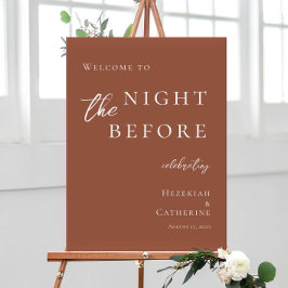 Póster Bienvenida de la terracota de la noche antes del e