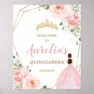 Póster Bienvenida de los inceañeros de Rubor Floral